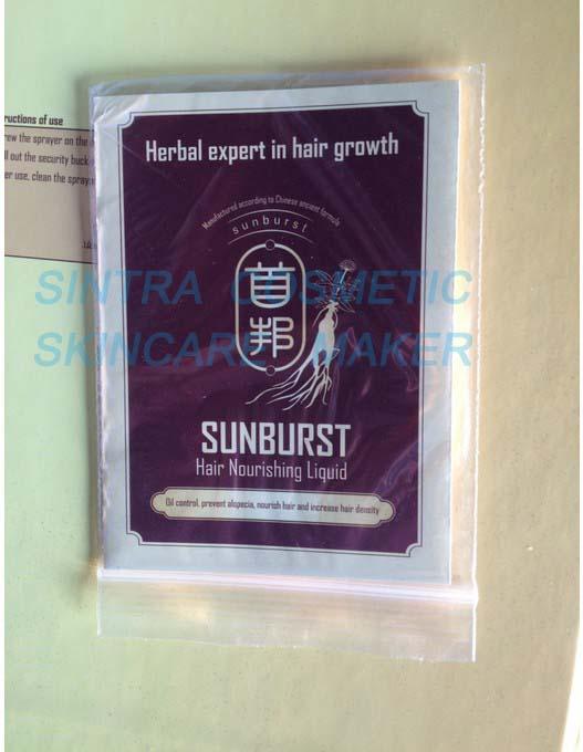 Líquido de alimentación del pelo del RESPLANDOR SOLAR - producto de la pérdida de pelo con LENGUA INGLESA y ÁRABE 1