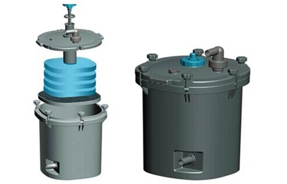 Tipo vertical 25L de la charca del bio del filtro de la charca sistema biológico de la filtración