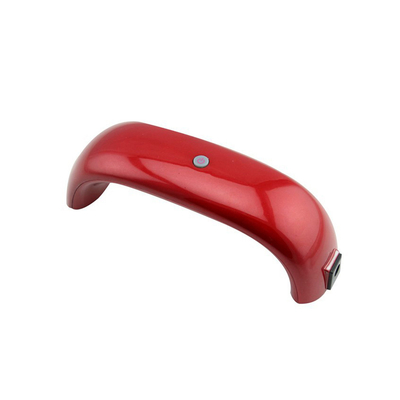 Secador profesional del clavo de la mini lámpara ULTRAVIOLETA portátil del clavo 6w rojo/negro