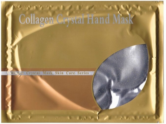 El oro cristalino 24k de la máscara de la mano del colágeno de la hoja para alimenta blanquear SS-052
