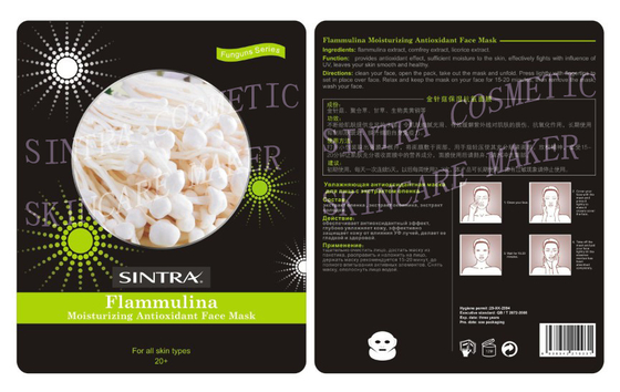 Colágeno que hidrata la máscara facial, mascarilla antioxidante del Flammulina JL-06
