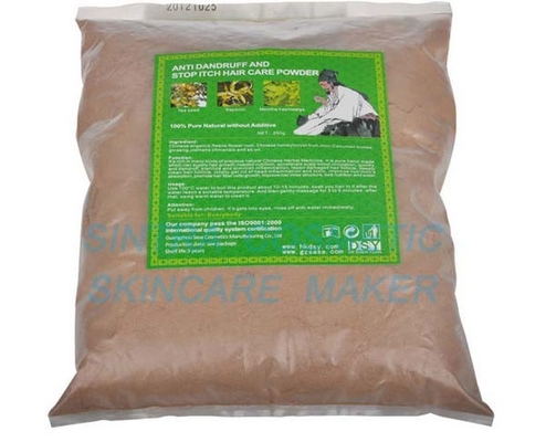 Caspa de Berbal y polvo antis naturales no adictivos del cuidado del cabello del picor de la parada - STD-012