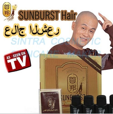 Líquido de alimentación del pelo del RESPLANDOR SOLAR - producto de la pérdida de pelo con LENGUA INGLESA y ÁRABE