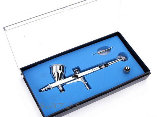 Tipo equipo dual de la gravedad del compresor del aerógrafo de la herramienta de la pintura del disparador de la acción para la belleza del arte del clavo