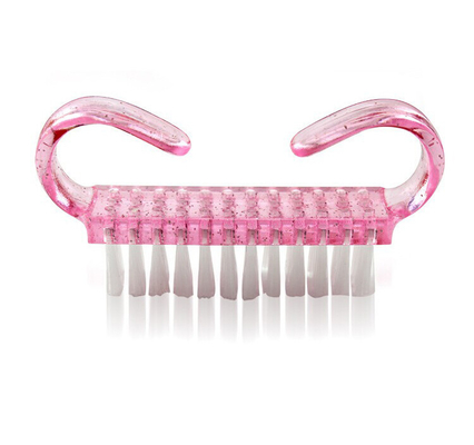 cepillos rosados hermosos del arte del clavo de la manicura con la manija plástica práctica