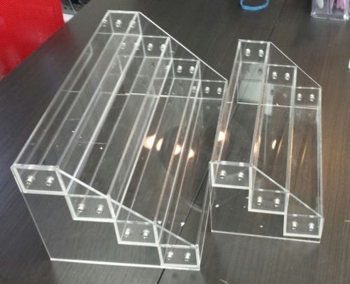 Estante de acrílico del soporte de exhibición del esmalte de uñas - grada 3 o 4 o 6 (llana)