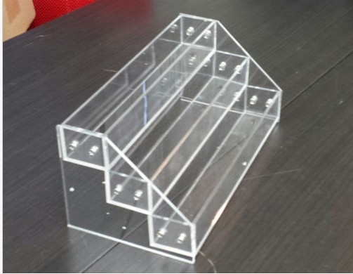 Estante de acrílico del soporte de exhibición del esmalte de uñas - grada 3 o 4 o 6 (llana)
