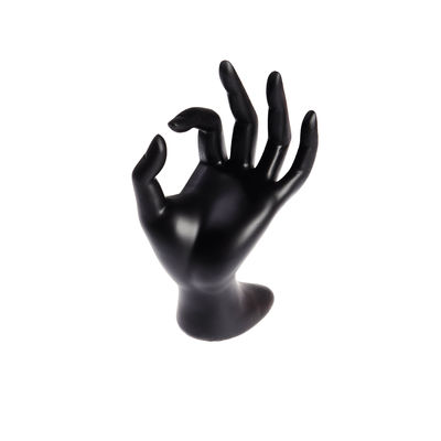 El claro/el arte del clavo del rosa/del negro equipa la mano de la AUTORIZACIÓN del tenedor del soporte de exhibición del anillo de la pulsera de la forma de la mano