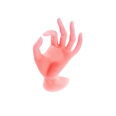 El claro/el arte del clavo del rosa/del negro equipa la mano de la AUTORIZACIÓN del tenedor del soporte de exhibición del anillo de la pulsera de la forma de la mano