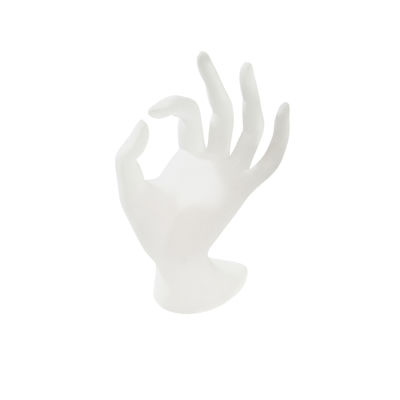 El claro/el arte del clavo del rosa/del negro equipa la mano de la AUTORIZACIÓN del tenedor del soporte de exhibición del anillo de la pulsera de la forma de la mano