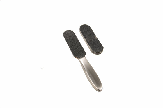 Fichero cambiable de la pedicura del papel de lija del lado del doble del acero inoxidable