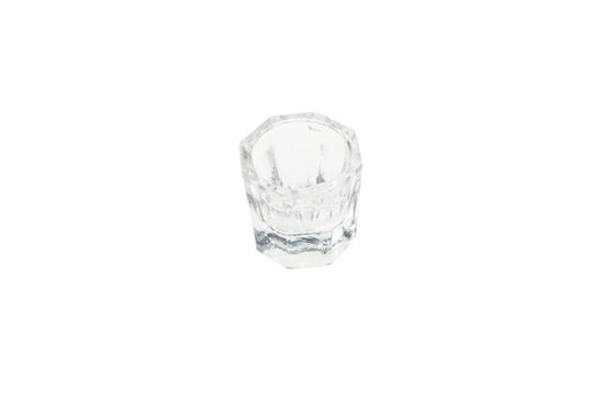Envase líquido de acrílico de la taza cristalina del arte del clavo de la belleza, taza del vidrio del clavo
