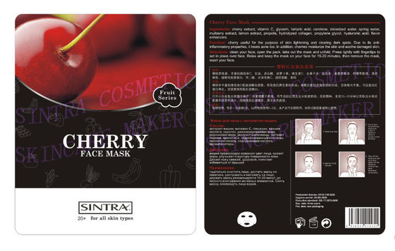 Aligeramiento de la cereza que hidrata las máscaras faciales naturales para la piel de envejecimiento SG-03