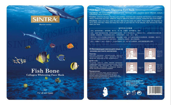 Hojas faciales hidratantes botánicas de la máscara que blanquean el extracto SHY-05 del hueso de pescados