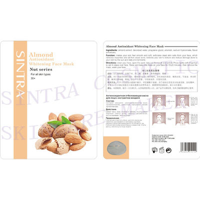 Ácido hialurónico que hidrata la máscara facial que blanquea, mascarilla de la almendra JG-03