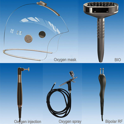 Máquina facial del oxígeno del RF, máquina multifuncional de la belleza del oxígeno