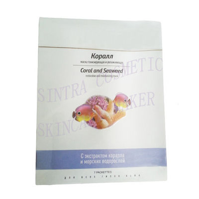 Seda del colágeno que hidrata la mascarilla facial de la máscara, del coral y de la alga marina MM-06