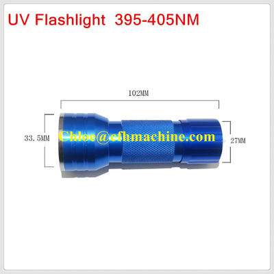 Antorcha ultravioleta negra/azul de la lámpara de la linterna del aluminio 395NM Blacklight 21 LED del color