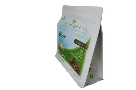 Bolsa plana de la categoría alimenticia del chocolate que empaqueta bolsas plásticas con la cremallera