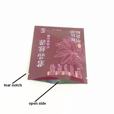 bolso de empaquetado de la máscara facial del papel de aluminio con la muesca del rasgón