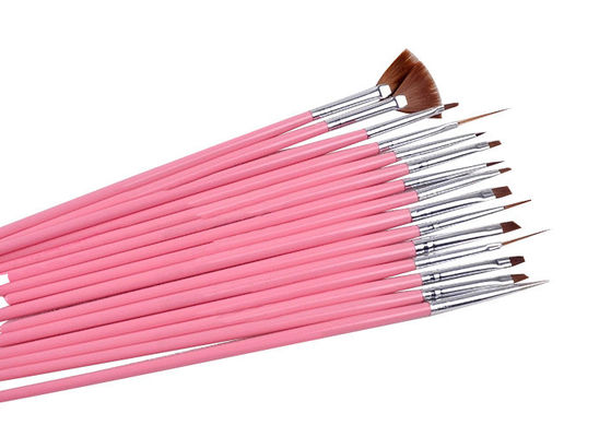 Punteando los cepillos finos del arte del clavo de la herramienta para el maquillaje con el cepillo/la pluma de la fan diseñe