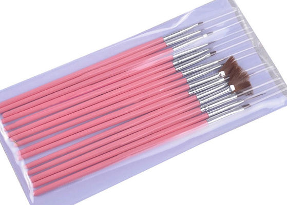 Punteando los cepillos finos del arte del clavo de la herramienta para el maquillaje con el cepillo/la pluma de la fan diseñe