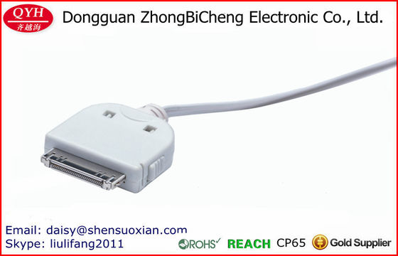 Para los dispositivos estéreos 30-Pin retractable al cable de audio 3rca