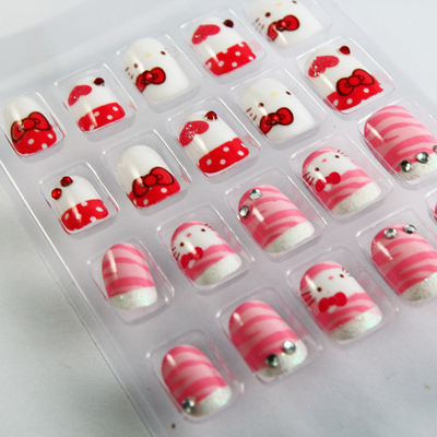 Hola los clavos falsos de los fingeres naturales del gatito para los niños/el clavo artificial inclinan