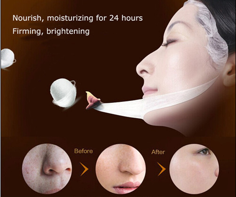 Máscara facial de seda invisible natural del 100%, blanqueando la mascarilla de hidratación
