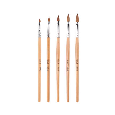 Pintura durable de la manija de la manicura del cepillo de madera del clavo para el clavo de acrílico