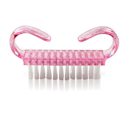 cepillos rosados hermosos del arte del clavo de la manicura con la manija plástica práctica