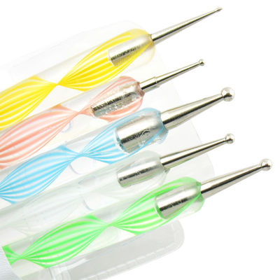 Punteando la manera 5 x 2 Marbleizing punteando la pluma fijada para la pedicura de la manicura