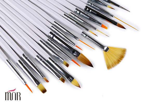 Cosmético cepillos planos del arte del clavo de 18 pedazos para el maquillaje/el cepillo de la fan del arte del clavo