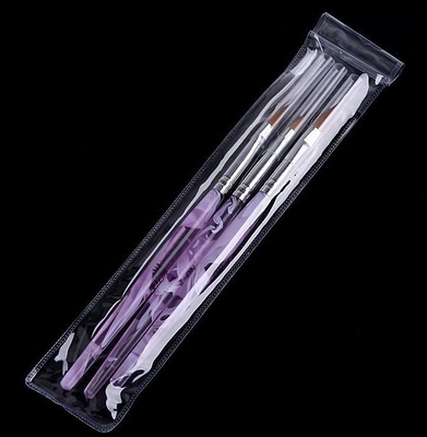 pintura de acrílico 2#4#6# de la manija de la onda del mar del cepillo del arte del clavo del gel ULTRAVIOLETA 3pcs/pack